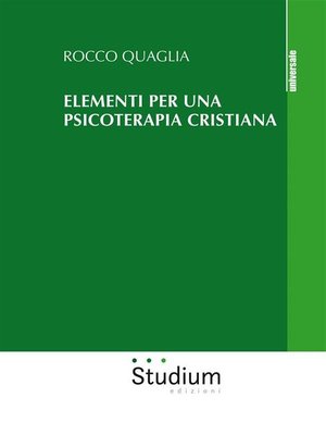 cover image of Elementi per una psicoterapia cristiana